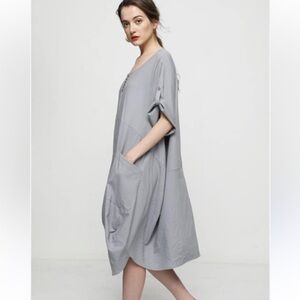 Minibee Women’s Oversize Tunic Dress Loose Baggy. Size Not Found‎ Measure 38” L